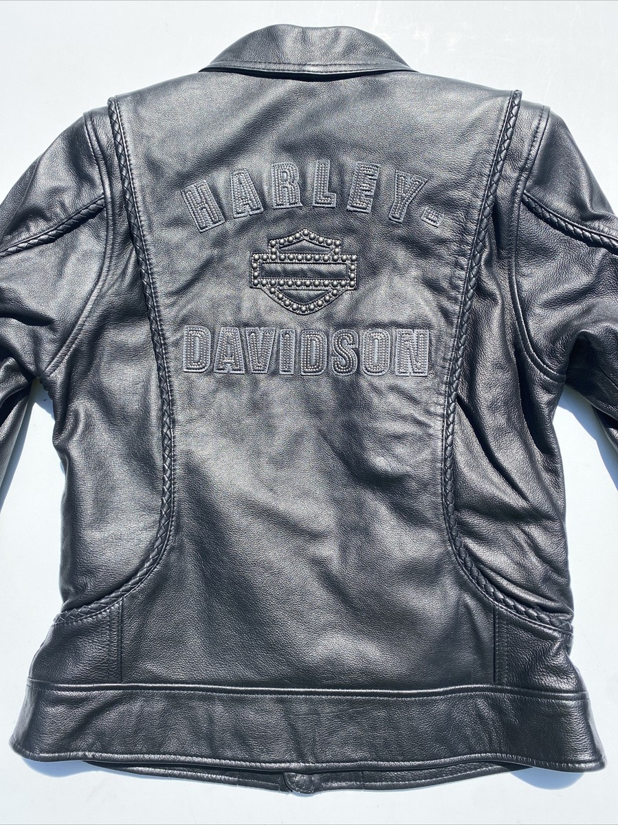 ジャケット・アウター 90s harley davidson 2way leather jacket VTG 90s Harley Davidson Shovelhead Motorcycle Leather Biker