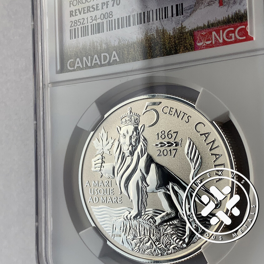 2017 Canada NGC Reverse Proof 70 $5C 1 oz CANADA FORGOTTEN 1927