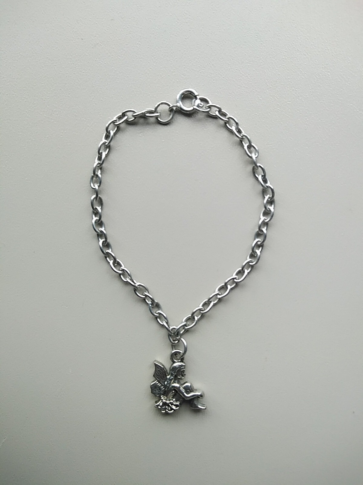 Silver Winged Fairy Charm Bracelet for Good Luck-image