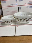Vintage Pyrex Early American Mixing Bowl Set 401 403 SET of 2