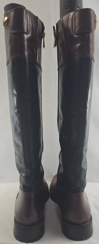 Bota de montar Vince Camuto para mujer talla 10 cuero genuino superior dos tonos casi nueva Foto 4 de 4
