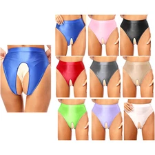 Women Briefs Cutout Underwear Mesh Underpants Thong Panties Open Knickers Sexy