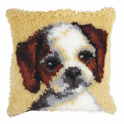 Orchideenriegel Hakenset: Kissen: klein: Hund