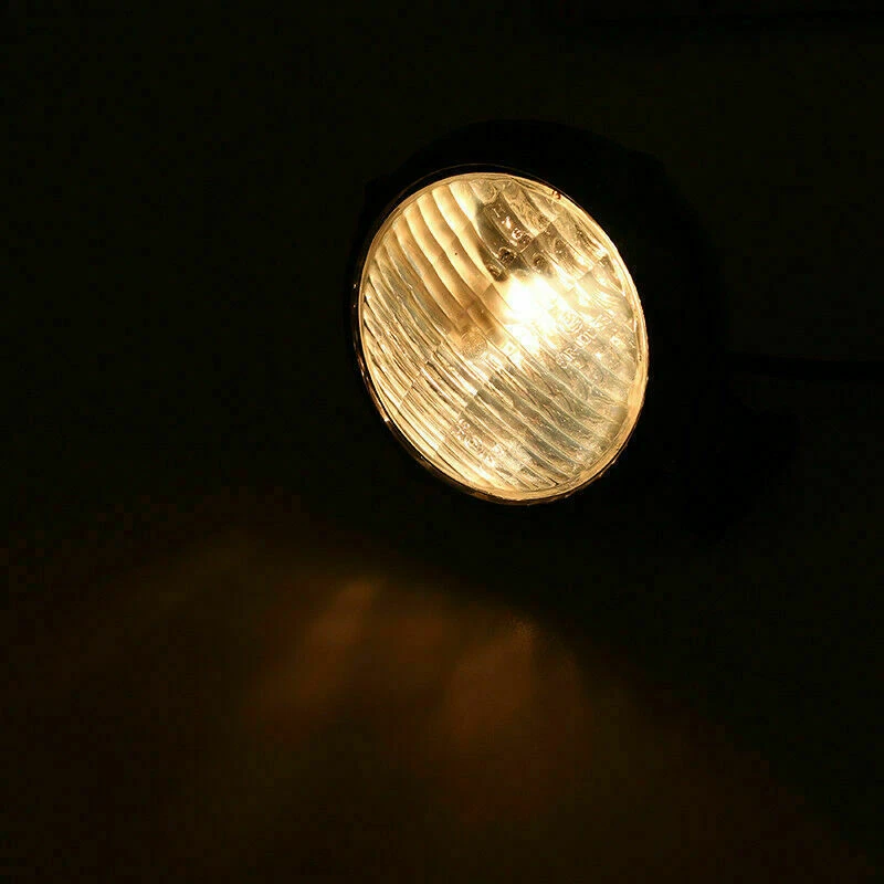 Faro delantero halógeno brillante para motocicleta Harley Chopper moto Foto 2 de 4