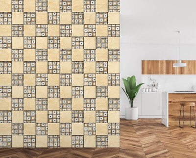 3D Yellow Tiles ZHUA3742 Wallpaper Wall Murals Removable Self-adhesive Ann 24