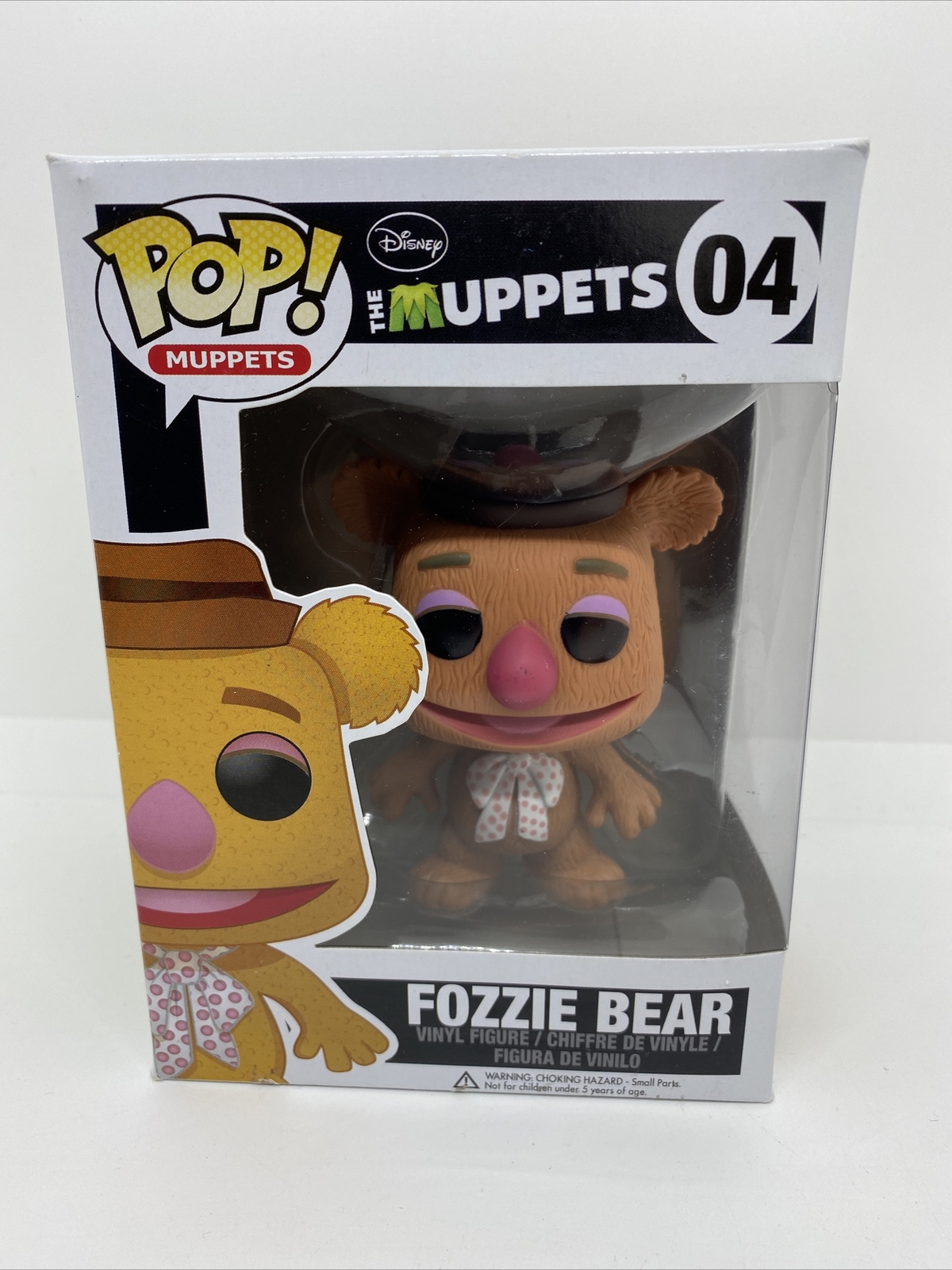 Fozzie Bear Funko Pop Muppets #04 Difícil De Encontrar Con Protector Ppjoe Pop 0,5 Mm Correo Gratuito
