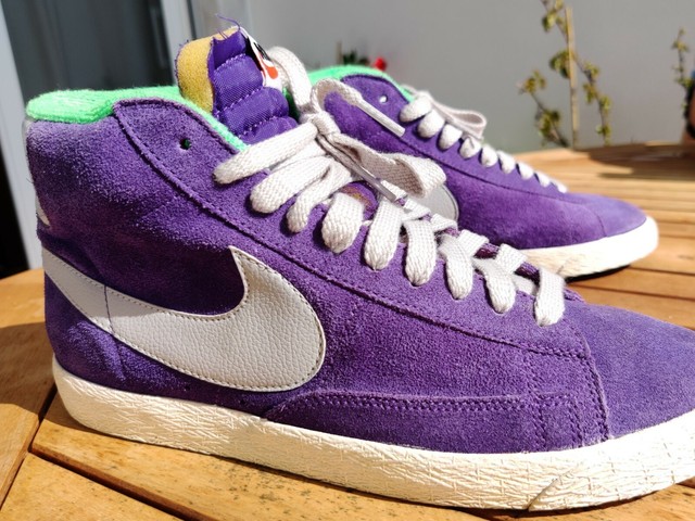 nike blazer purple suede