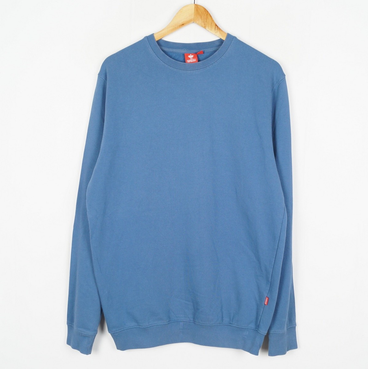 ENGELBERT STRAUSS Men's Jumper Size M Crew Neck Cotton Blue