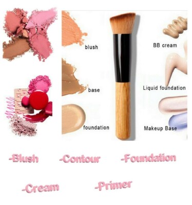 Foundation Pinsel Angled Top Kabuki Liquid Powder Rouge Polieren Make Up Pinsel