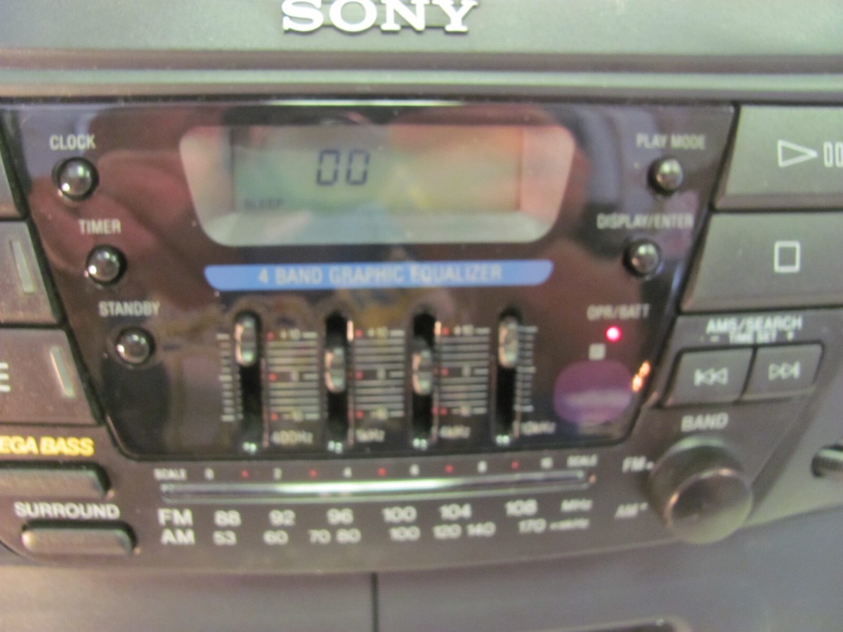Sony Boombox Radio Cassette CD Player Mega Bass Stereo Cfd