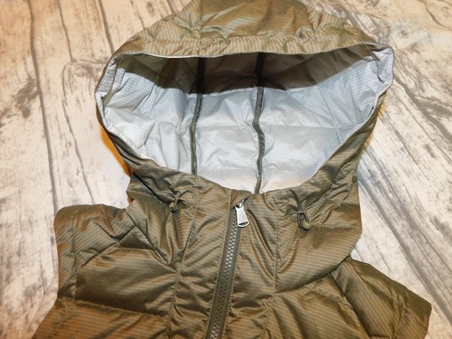 PRANA DOWN VEST W HOOD PYX SLATE GREEN WOMENS M - Picture 10 of 11