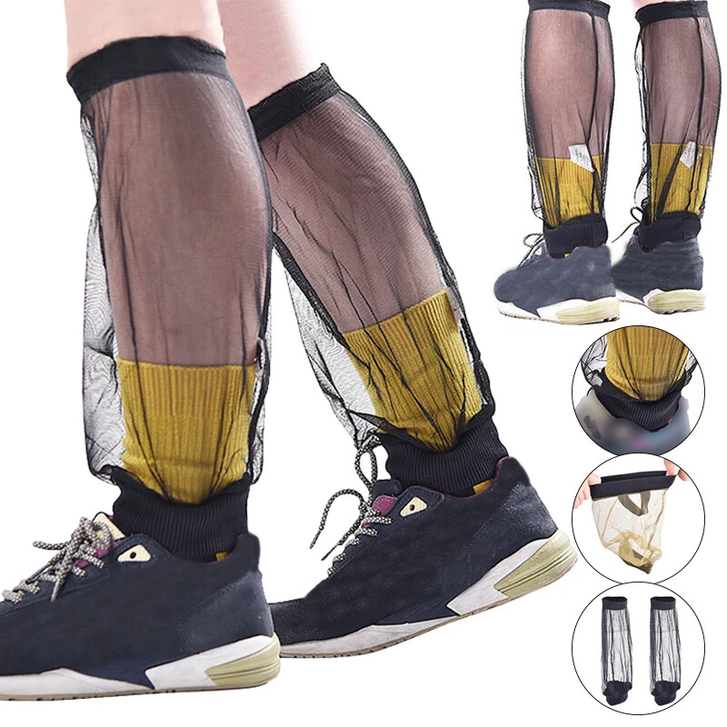 1 par de fundas de pies de malla para exteriores para patas de pesca portátiles antimosquitos Foto 2 de 4