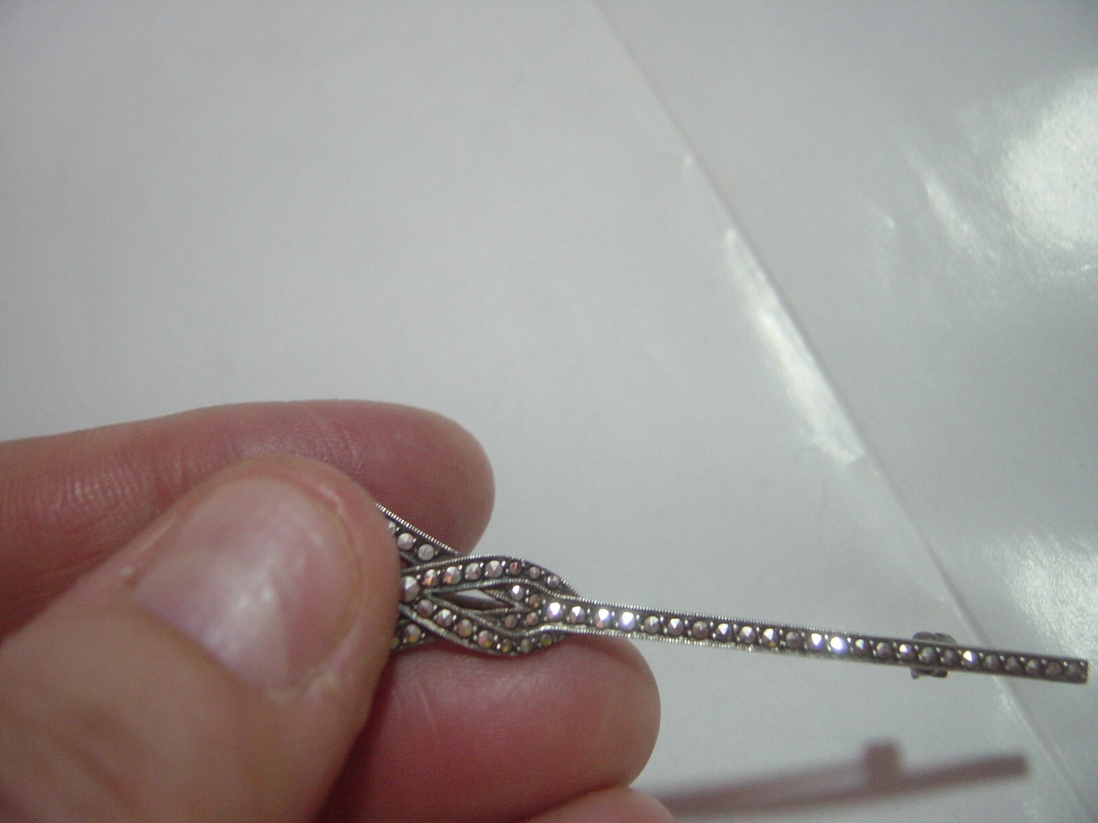 RARE-Beautiful Victorian Solid Silver sparkly  DE… - image 6