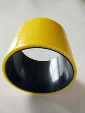 Yellow 3" inch ID:76mm Straight Silicone Hose Coupler Turbo Intercooler Pipe