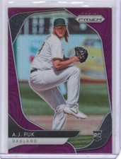 2020 Panini Prizm Purple Prizm RC #194 A.J. Puk Oakland Athletics