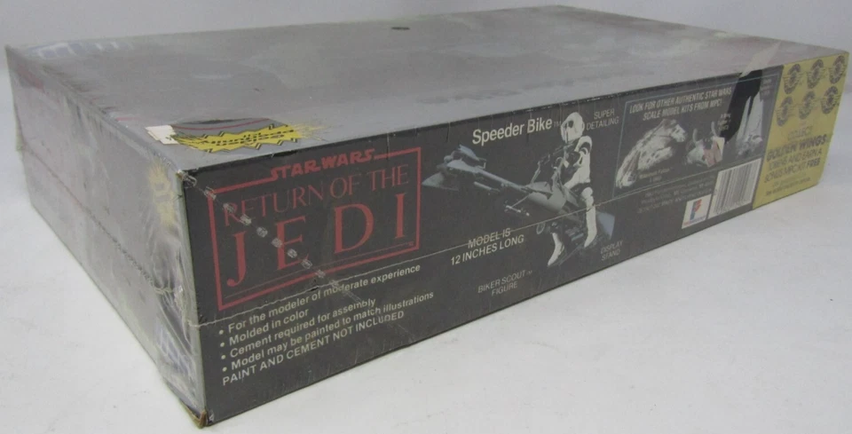 MPC 1983 Star Wars Return of the Jedi Speeder Bike Model Kit Sealed - Image 3 of 3