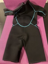 Seaskin - Shorty Wetsuit Women  s Medium - Black W/ Torquese Trim