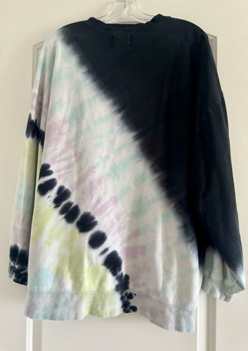 ELECTRIC & ROSE Women’s Neil Tie Dye Cloud/Azulejo/Peony Sweatshirt-MEDIUM - Picture 3 of 6