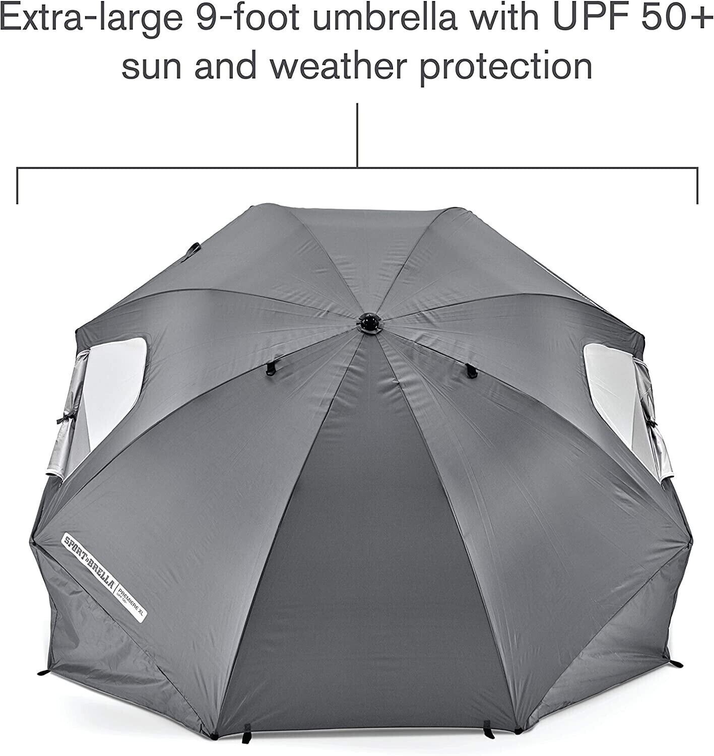 SportBrella Premiere XL UPF 50+ Umbrella Shelter Sun & Rain Protection