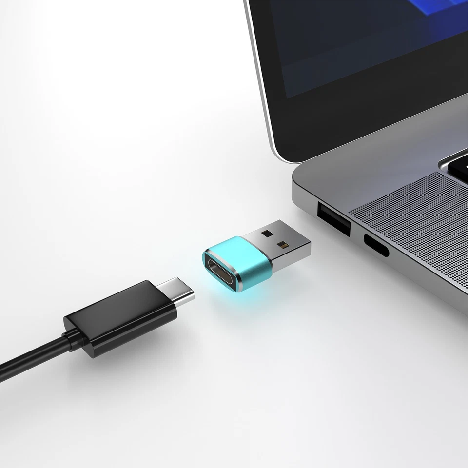 3-PACK USB C 3.1 Type C Female to USB Type A Male Port Converter Adapter Blue - Image 4 of 4