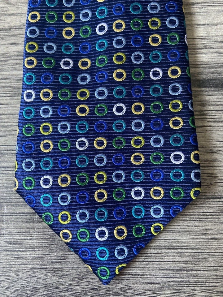 Corbata De Seda Holo Bordada Duchamp BNWT - Imagen 3 de 4