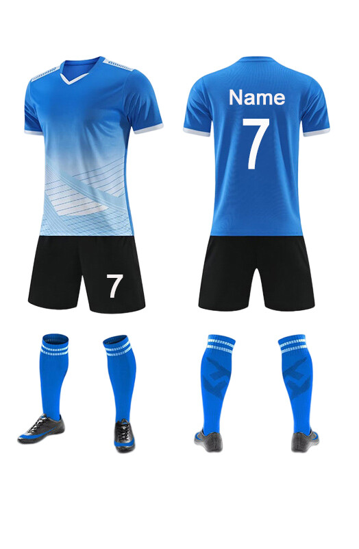 Personalised Kids Boy Football Kit Top Shirt Shorts Socks Bag Training