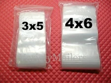 600 Reclosable Storage Bag Combo 3x5 & 4x6 Clear 2 Mil Seal-Top Baggies