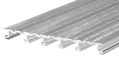 Entwässerungsrinne PRO SIDE 200 x 20 mm Alu eloxiert. Länge = 2.000 mm