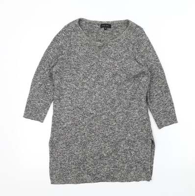 New Look Damenpullover grau Baumwollmischung Größe 8