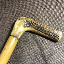 Antler handle walking stick