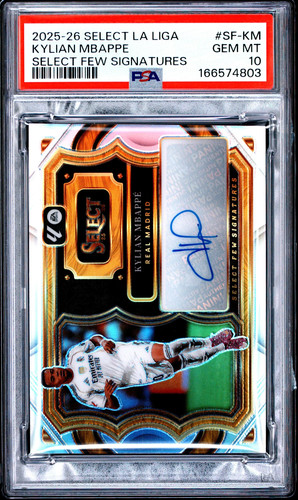 2025 Panini Select La Liga Kylian Mbappe Select Few Signatures #SF-KM PSA 10