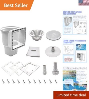 Thru-Wall Pool Skimmer with 6-Inch Opening   Complete Installation Kit