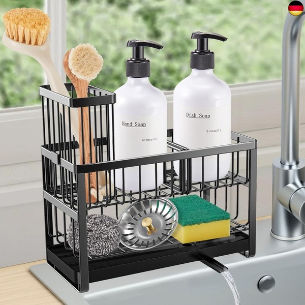 Sinnsally SpüLbecken Organizer KüChen,2-Stufiges Sink Caddy Kitchen S-image