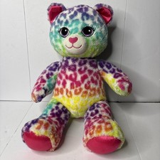 Build A Bear Workshop Rainbow Leopard Cat Kitty 17" Plush Toy