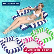 3 Pack 4-in-1 Inflatable Pool Floats Adult Water Hammock Lake Beach Float Rafts