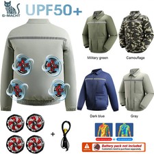 Summer 4 Fans Air Conditioning Cooling Vest Men Women Ultralight Outdoor Jacket