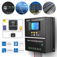 4000W 100A MPPT Solar Charge Controller 12V/24V/36V/48V Battery PV Regulator USB