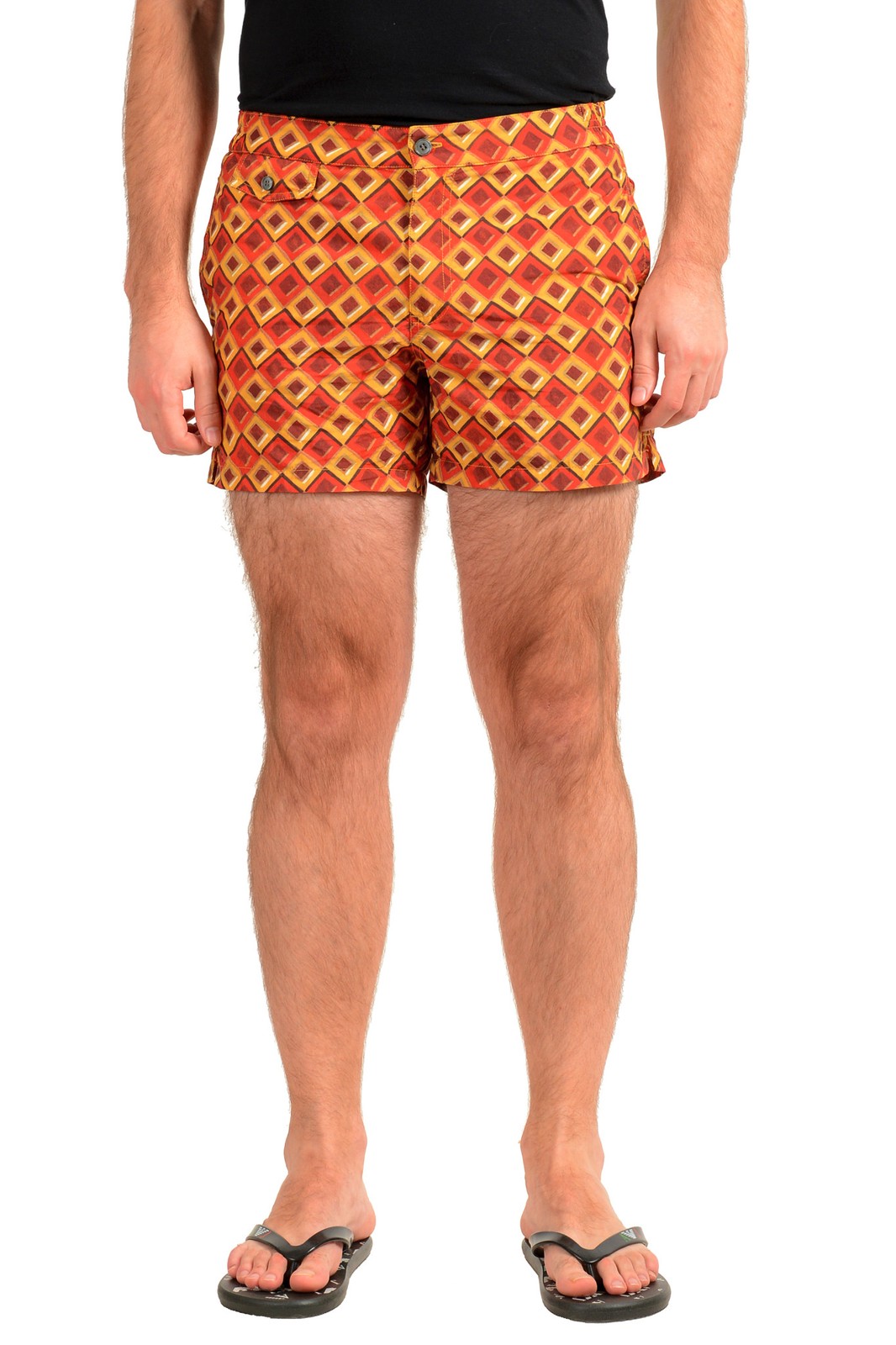 Мужские плавательные шорты Incotex Slowear с многоцветным геометрическим принтом, размер US 34-50