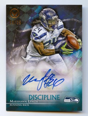 MARSHAWN LYNCH 2014 TOPPS VALOR DISCIPLINE SEATTLE SEAHAWKS AUTO AUTOGRAPH /25