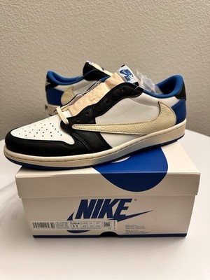 Size 11 - Jordan 1 Retro x Fragment Design x Travis Scott Low Blue