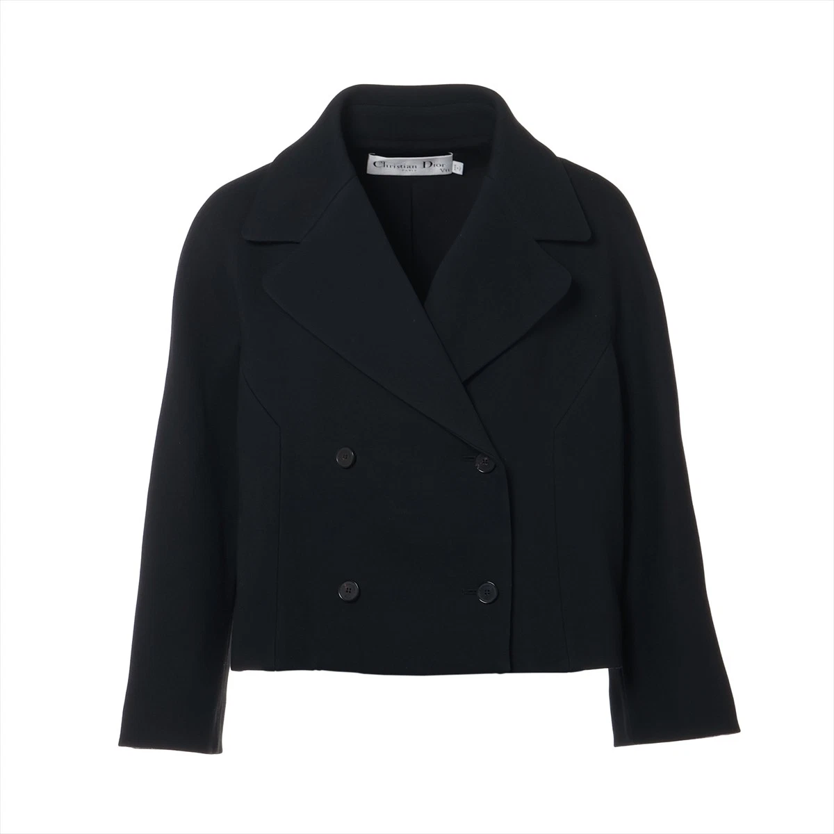 Giacca Christian Dior 22 anni lana e seta I46 donna nera 221V11A1162 doppia