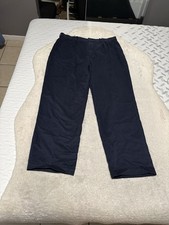 Vintage Polo Ralph Lauren Men  s Navy Blue Wide Leg Chino Pants 36x30 Trouser