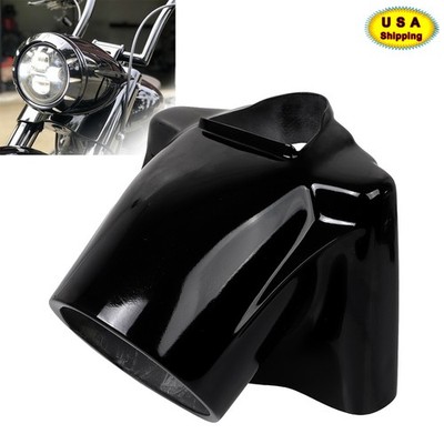 Gloss Black Headlight Nacelle Housing Cover For Harley Road King