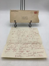 Vintage 1955 Clair Omar Musser Letter & Envelope