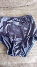 VANITY FAIR Sz L Silky NYLON BRIEF Panty 40301 GRANNY PANTY Gray Mauve NWOT