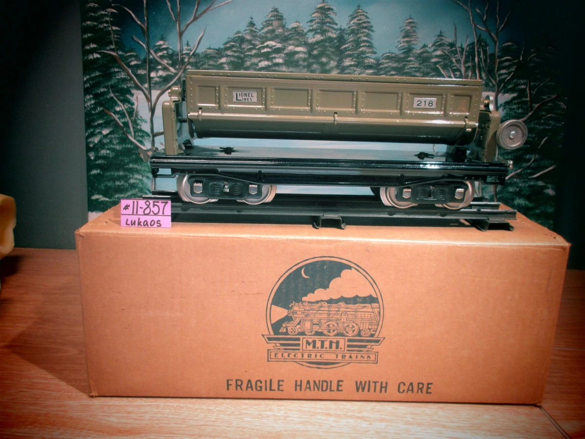 MTH STANDARD GAUGE #218 OPERATING DUMP CAR MOJAVE NICKEL O.B. C-8