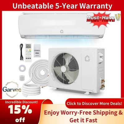 19 SEER2 12000 BTU Air Conditioner, 750 Sq Ft, Ductless, Installation Kit