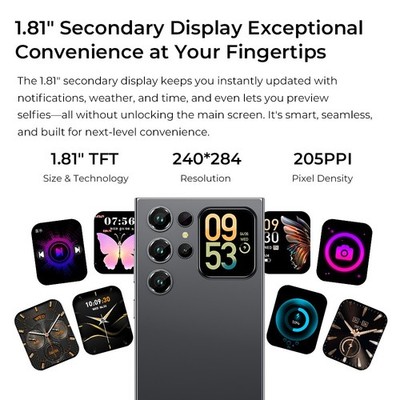 Factory Unlocked Smartphone OUKITEL C62 PRO Dual Display 8GB+256GB