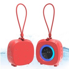 Bluetooth Speaker Portable Media Players Clear Loud Stereo Sound Deep Red