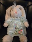 Dan Dee Collectors Choice White Bunny Long Ears Green Easter Dress Hat 18” Rare — photo 1